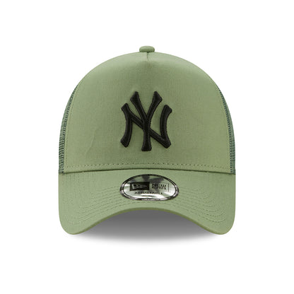 New Era 9FORTY A-Frame New York Yankees Trucker Cap - MLB League Essential - Jadegrün-Schwarz