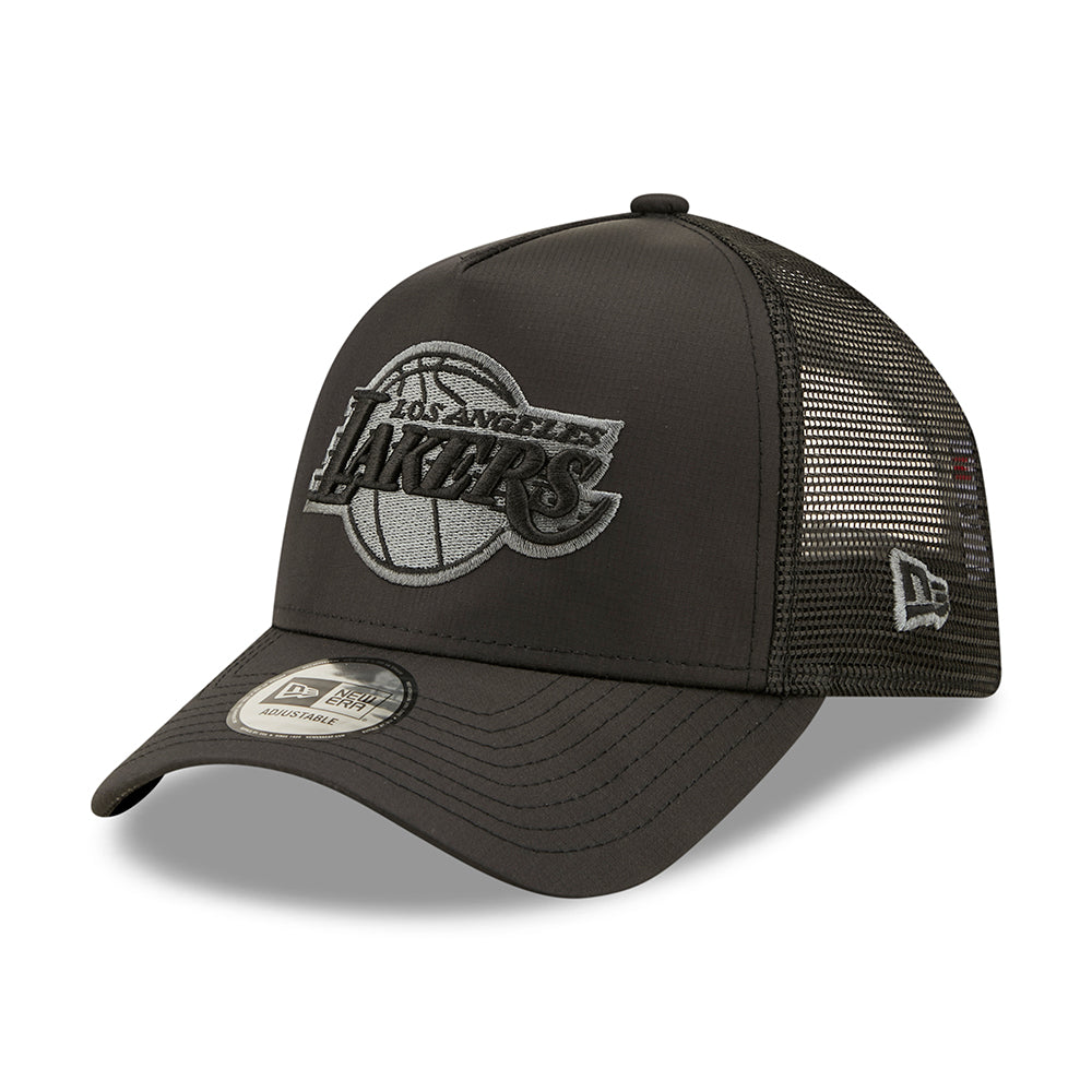 New Era 9FORTY A-Frame L.A. Lakers Trucker Cap - NBA Tonal Black - Schwarz