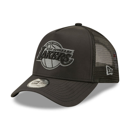 New Era 9FORTY A-Frame L.A. Lakers Trucker Cap - NBA Tonal Black - Schwarz