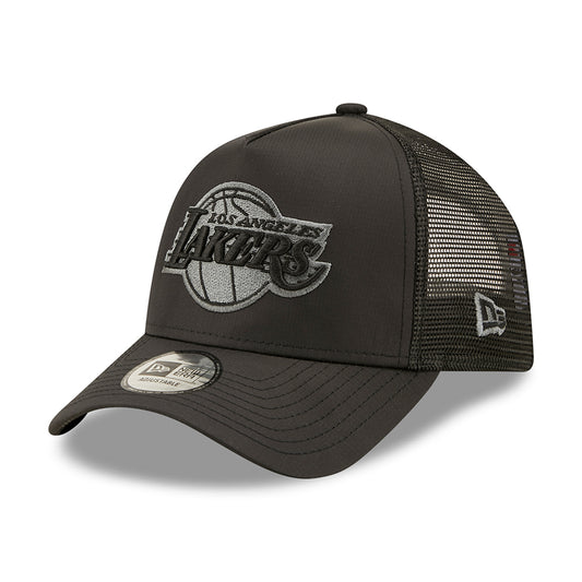 New Era 9FORTY A-Frame L.A. Lakers Trucker Cap - NBA Tonal Black - Schwarz