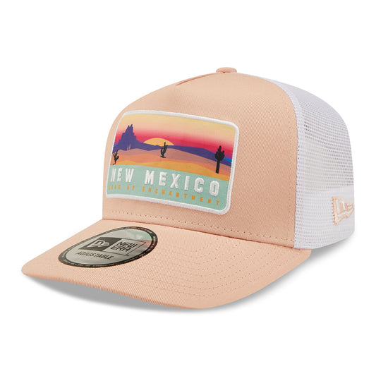 New Era 9FORTY A-Frame New Mexico Trucker Cap - NE Location - Rosé