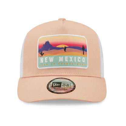 New Era 9FORTY A-Frame New Mexico Trucker Cap - NE Location - Rosé