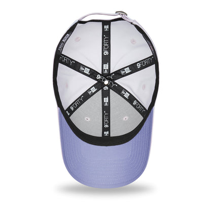 New Era Damen 9FORTY New York Yankees Baseball Cap - MLB Pastel Tie Dye - Lavendel-Weiß