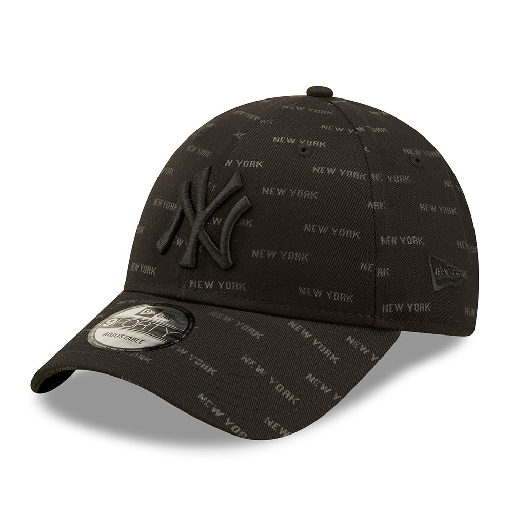 New Era 9FORTY New York Yankees Snapback Cap - MLB Monogram AOP - Schwarz