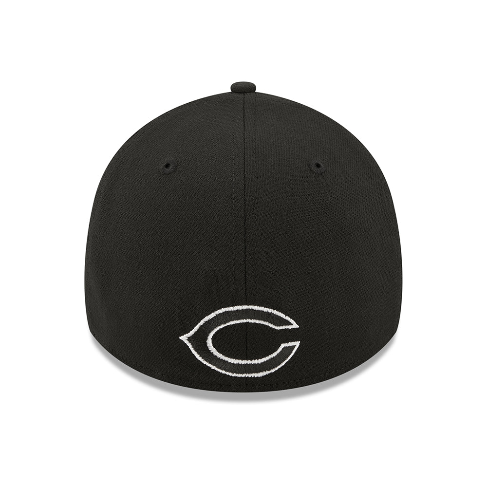 New Era 39THIRTY Chicago Bears Baseball Cap - NFL Sideline - Schwarz-Weiß