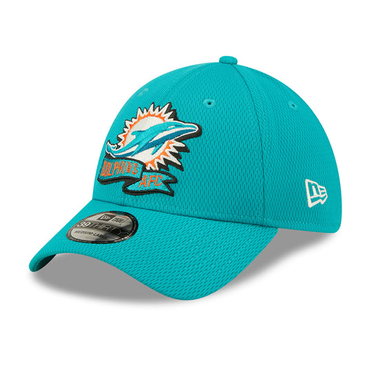 New Era 39THIRTY Miami Dolphins Baseball Cap - NFL Sideline On Field - Petrol