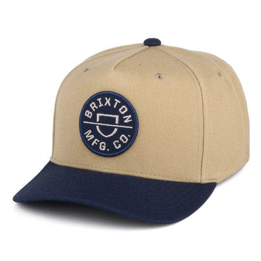Brixton Crest C NetPlus MP Snapback Cap - Sand-Verwaschenes Marineblau