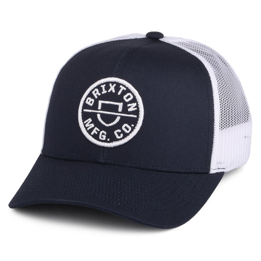 Brixton Crest NetPlus MP Trucker Cap - Marineblau-Weiß