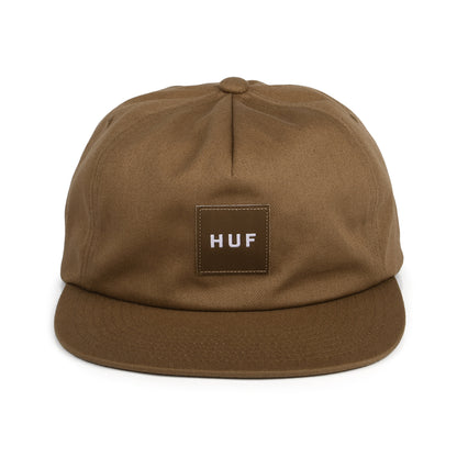HUF Box Logo Unstrukturierte Snapback Cap - Braun
