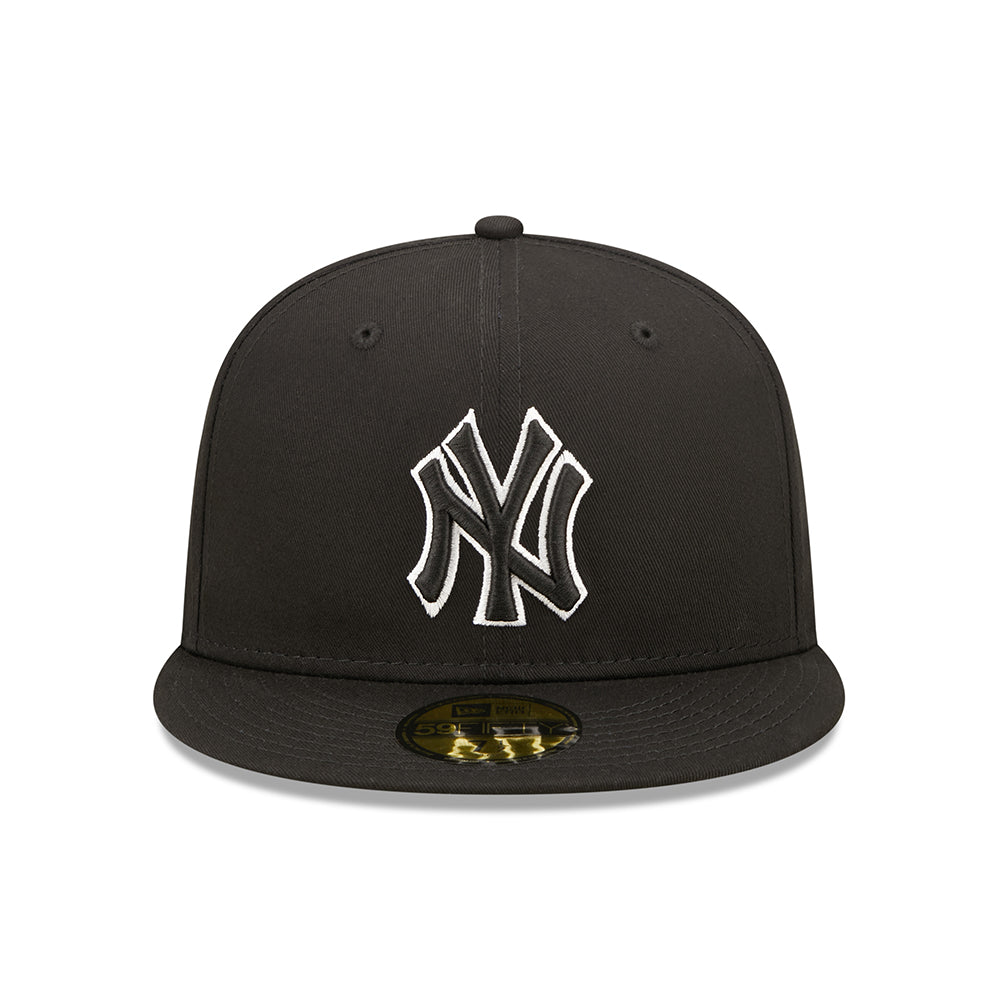 New Era 59FIFTY New York Yankees Baseball Cap - MLB Team Outline - Schwarz