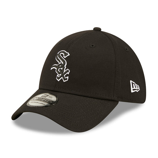 New Era 39THIRTY Chicago White Sox Baseball Cap - MLB Team Outline - Schwarz
