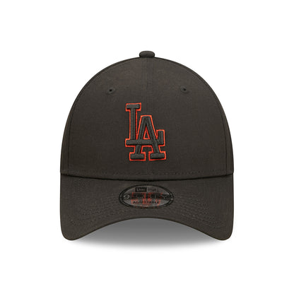 New Era 9FORTY L.A. Dodgers Baseball Cap - MLB Team Outline - Schwarz-Rot