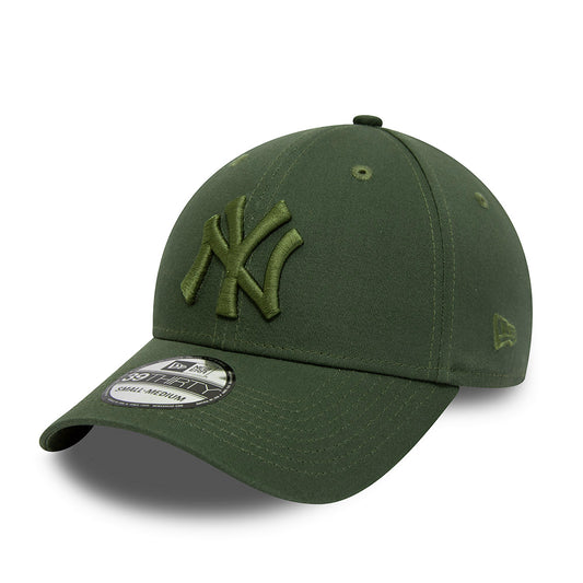 New Era 39THIRTY New York Yankees Baseball Cap - MLB League Essential II - Olivgrün auf Olivgrün