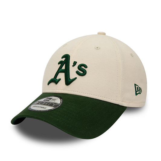 New Era 9FORTY Oakland Athletics Baseball Cap - MLB - Cremefarben-Dunkelgrün