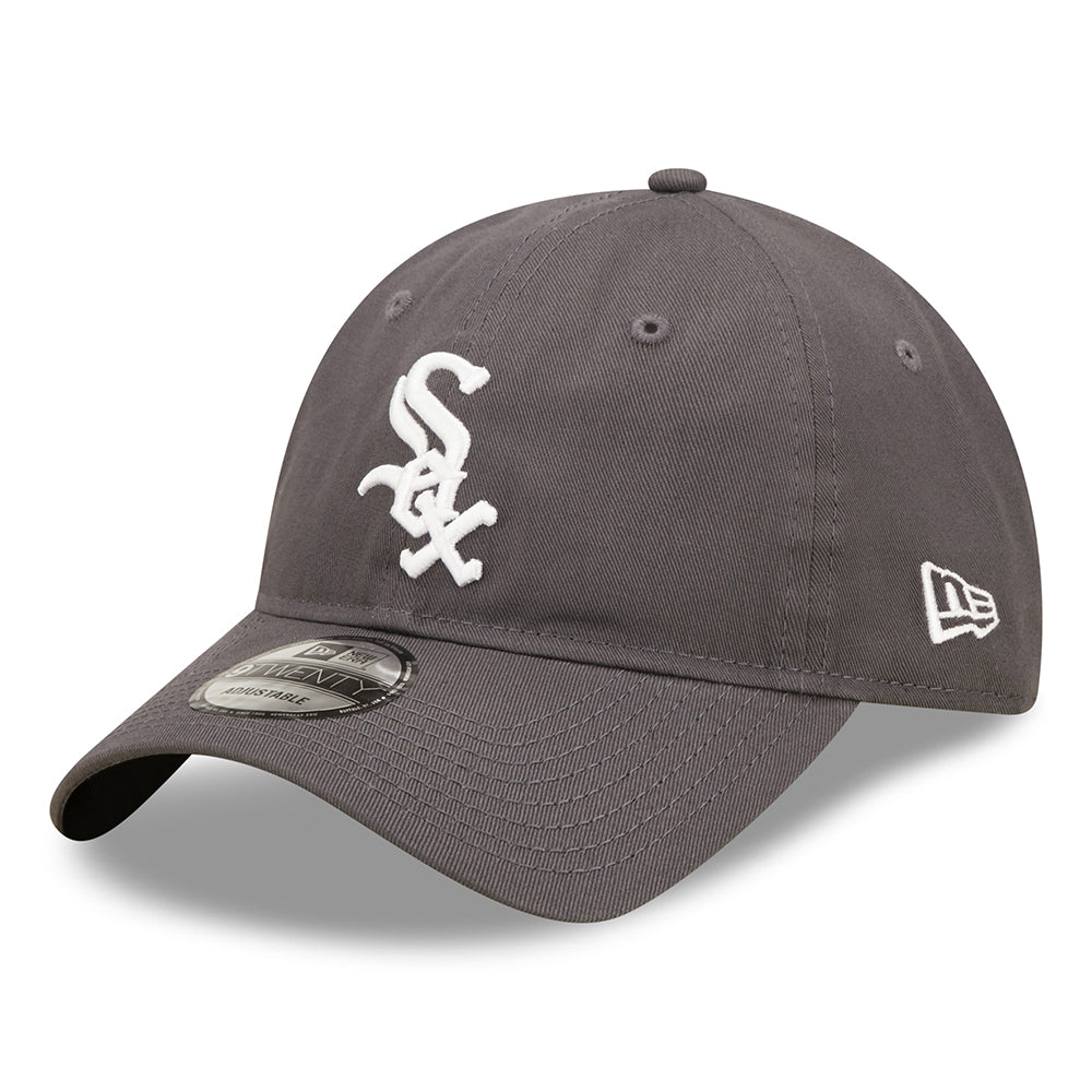 New Era 9TWENTY Chicago White Sox Baseball Cap - MLB League Essential II - Graphitgrau-Weiß