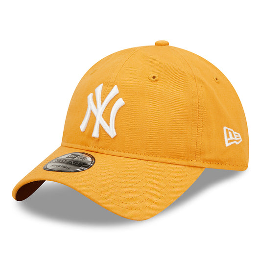 New Era 9TWENTY New York Yankees Baseball Cap - MLB League Casual - Senfgelb-Weiß