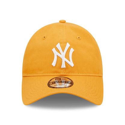 New Era 9TWENTY New York Yankees Baseball Cap - MLB League Casual - Senfgelb-Weiß