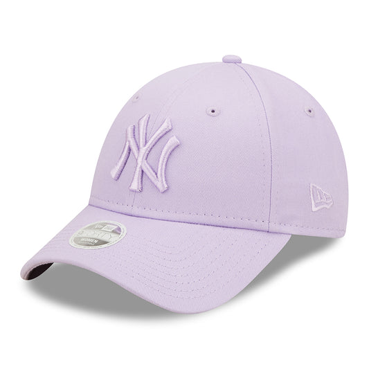 New Era Damen 9FORTY New York Yankees Baseball Cap - MLB League Essential - Fliederfarben