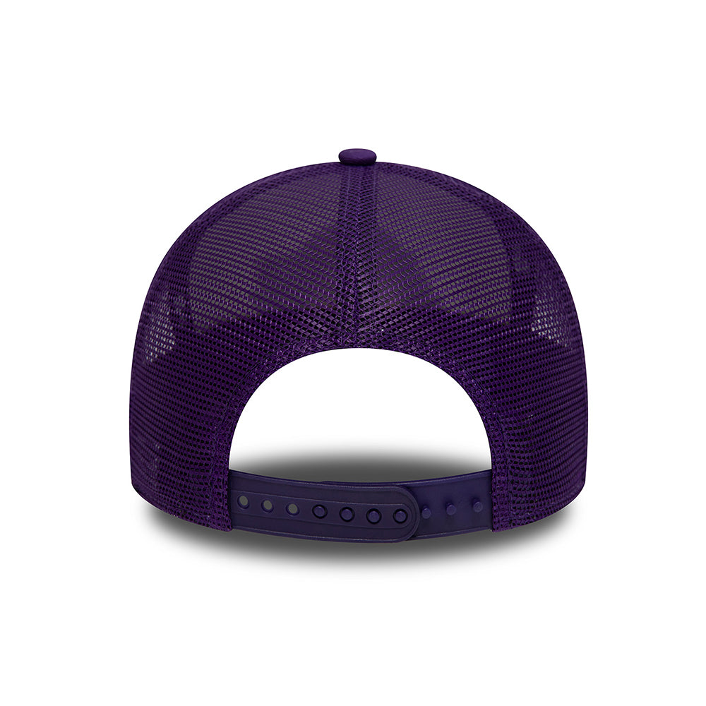 New Era 9FORTY A-Frame L.A. Lakers Trucker Cap - NBA Team Colour Block - Weiß-Lila