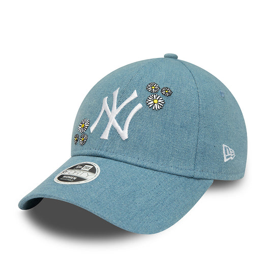 New Era Damen 9FORTY New York Yankees Baseball Cap - MLB Denim - Blau-Weiß