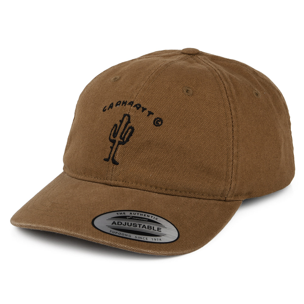 Carhartt WIP New Frontier Cactus Baseball Cap aus Baumwoll-Canvas - Braun-Schwarz