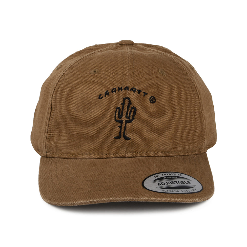 Carhartt WIP New Frontier Cactus Baseball Cap aus Baumwoll-Canvas - Braun-Schwarz