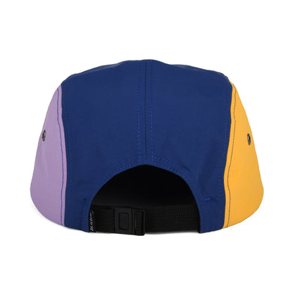 The Quiet Life Ripstop 5 Paneelen Cap aus Nylon - Marineblau-Cremefarben-Lila