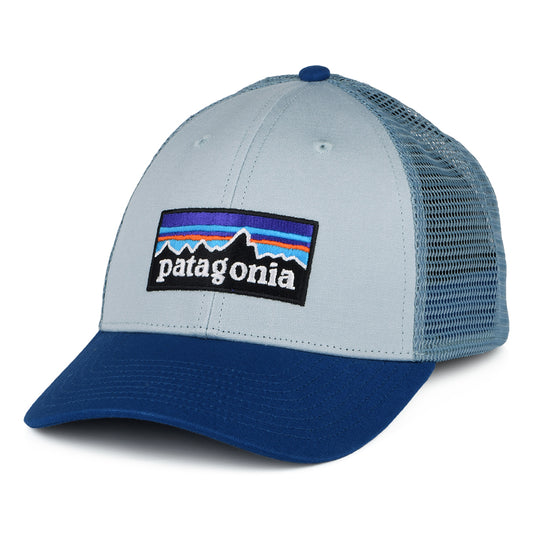 Patagonia P-6 Logo LoPro Trucker Cap aus organischer Baumwolle - Hellblau-Blau