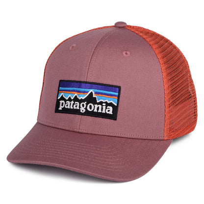 Patagonia P-6 Logo Trucker Cap aus organischer Baumwolle - Mauve-Koralle