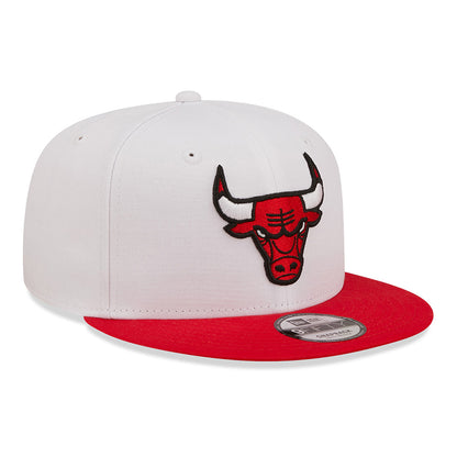 New Era 9FIFTY Chicago Bulls Snapback Cap - NBA White Crown Team - Weiß-Rot