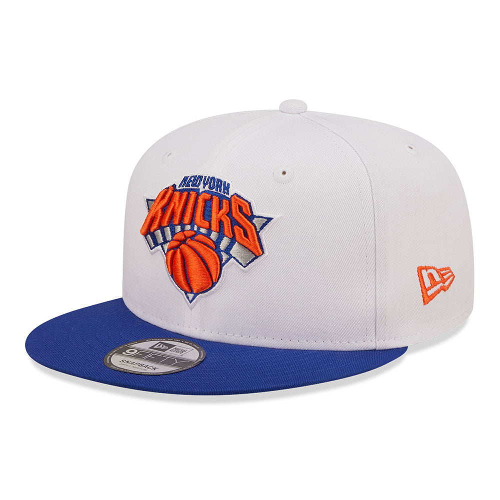 New Era 9FIFTY New York Knicks Snapback Cap - NBA White Crown Team - Weiß-Blau