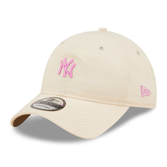 New Era 9TWENTY New York Yankees Baseball Cap - MLB Mini Logo - Rosé-Rosa