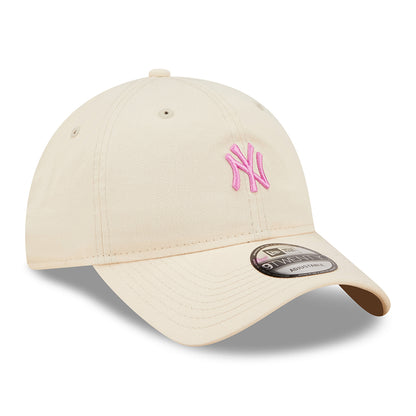 New Era 9TWENTY New York Yankees Baseball Cap - MLB Mini Logo - Rosé-Rosa