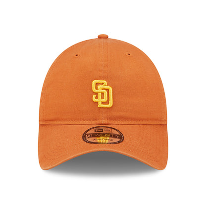 New Era 9TWENTY San Diego Padres Baseball Cap - MLB Mini Logo - Verbranntes Orange-Gelb