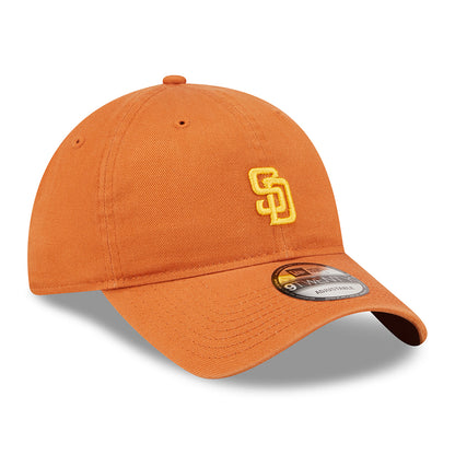 New Era 9TWENTY San Diego Padres Baseball Cap - MLB Mini Logo - Verbranntes Orange-Gelb