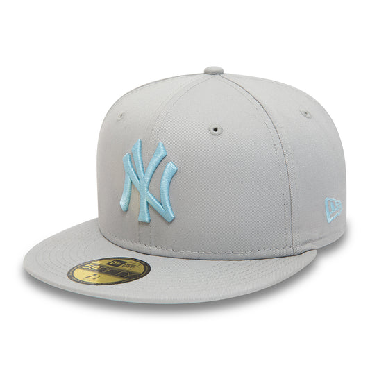 New Era 59FIFTY New York Yankees Baseball Cap - MLB League Essential - Hellgrau-Hellblau