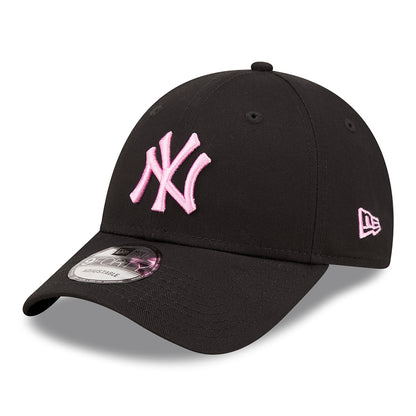 New Era 9FORTY New York Yankees Baseball Cap - MLB League Essential II - Schwarz-Hellrosa