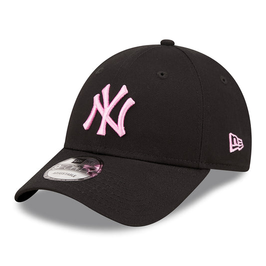 New Era 9FORTY New York Yankees Baseball Cap - MLB League Essential II - Schwarz-Hellrosa