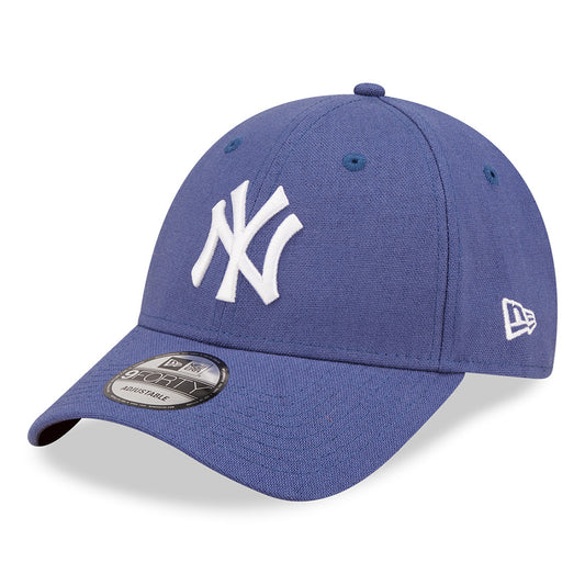 New Era 9FORTY New York Yankees Baseball Cap - MLB Linen - Blau-Weiß