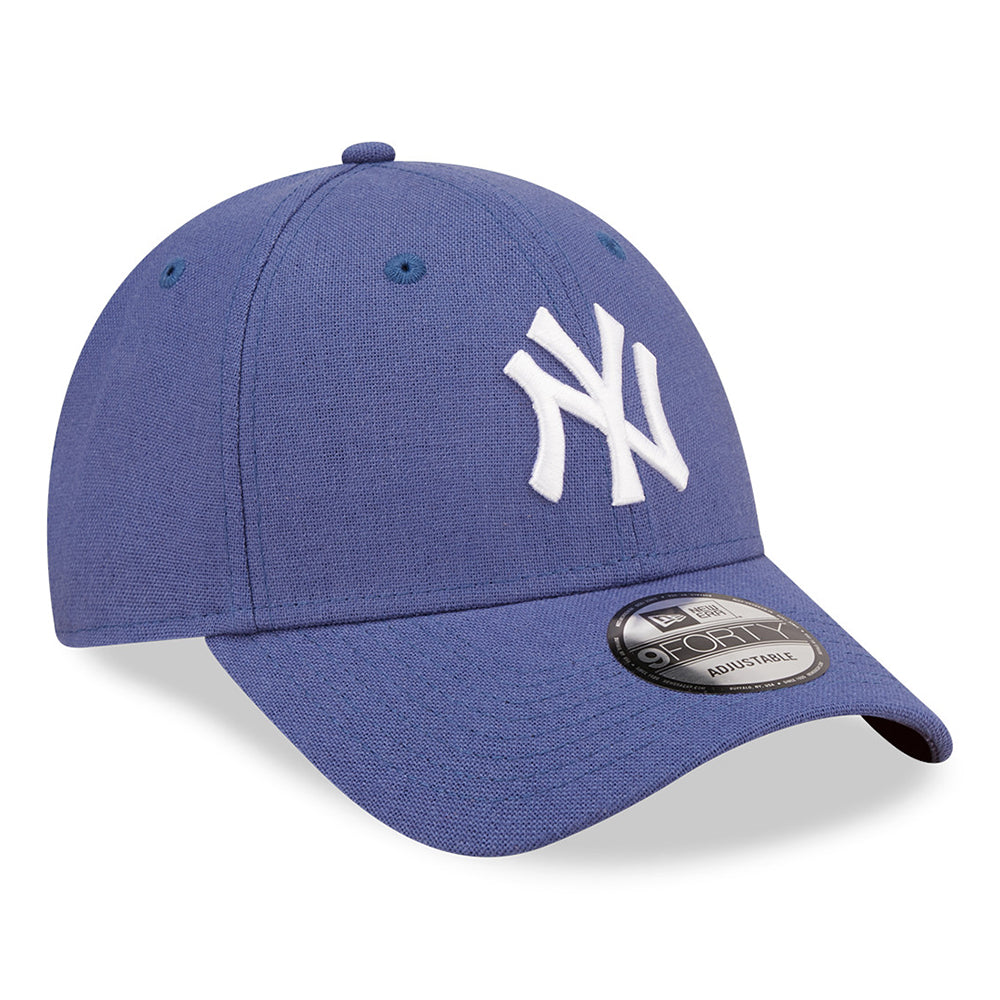 New Era 9FORTY New York Yankees Baseball Cap - MLB Linen - Blau-Weiß