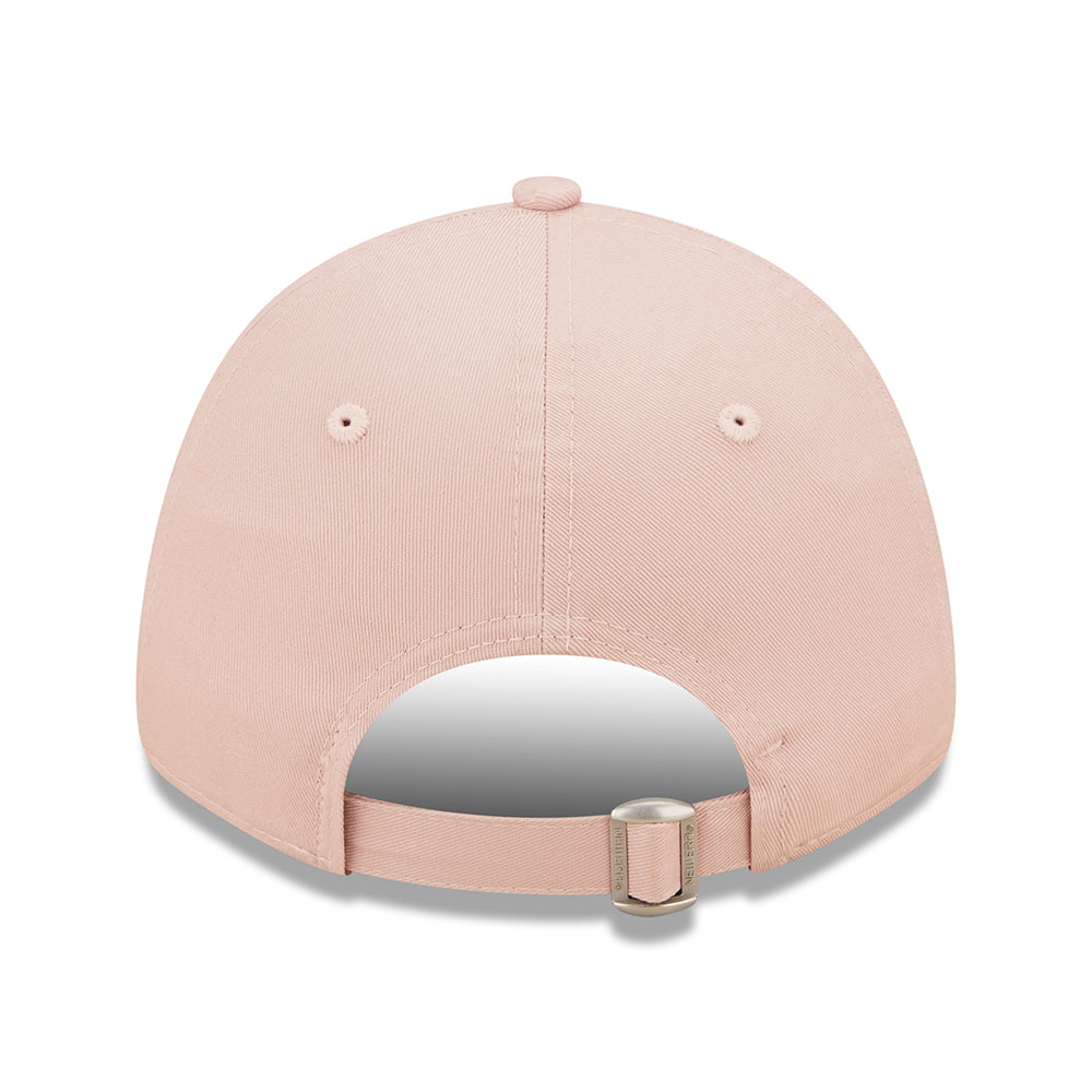 New Era Damen 9FORTY New York Yankees Baseball Cap - MLB Metallic Logo - Hellrosa-Silber