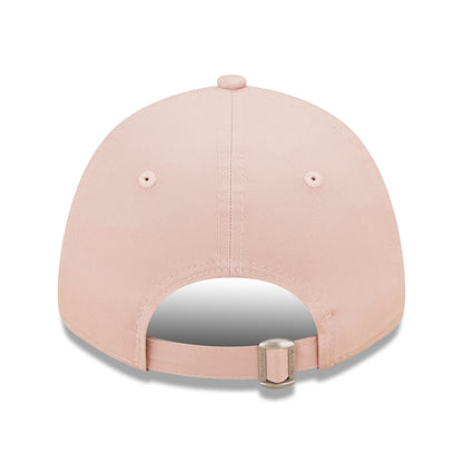 New Era Damen 9FORTY New York Yankees Baseball Cap - MLB Metallic Logo - Hellrosa-Silber