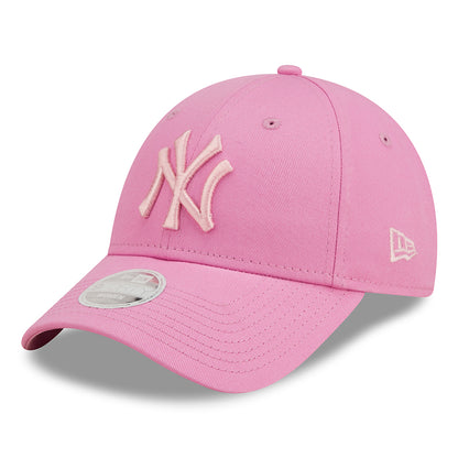 New Era Damen 9FORTY New York Yankees Baseball Cap - MLB League Essential - Rosa-Hellrosa