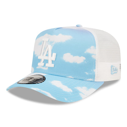 New Era A-Frame L.A. Dodgers Trucker Cap - MLB Cloud AOP - Hellblau-Weiß