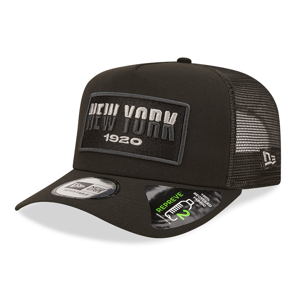 New Era A-Frame New York Trucker Cap - USA State - Schwarz
