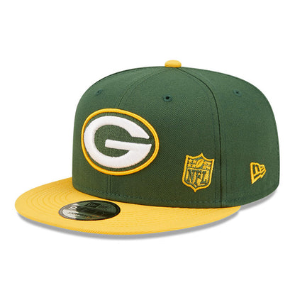 New Era 9FIFTY Green Bay Packers Snapback Cap - NFL Team Arch - Grün-Gelb