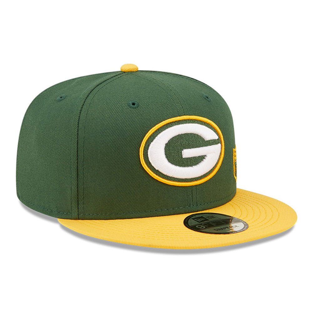 New Era 9FIFTY Green Bay Packers Snapback Cap - NFL Team Arch - Grün-Gelb