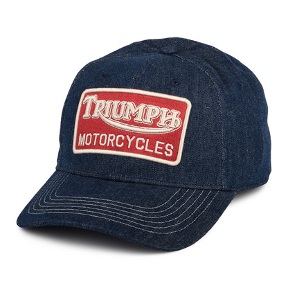 Triumph Motorcycles Forecourt Denim Baseball Cap - Blau