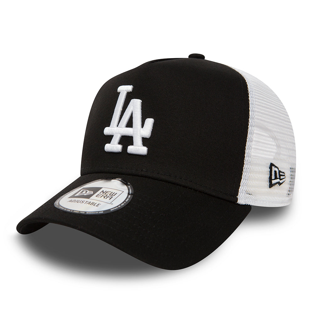 New Era A-Frame L.A. Dodgers Trucker Cap - MLB Clean Trucker - Schwarz-Weiß