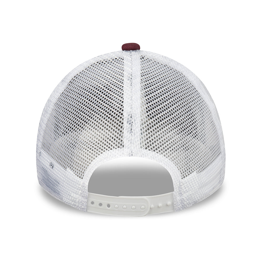 New Era 9FORTY A-Frame New York Yankees Trucker Cap - MLB League Essential II - Kastanienbraun-Weiß